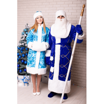 Father Frost and Snow Maiden set (blue and turquoise)