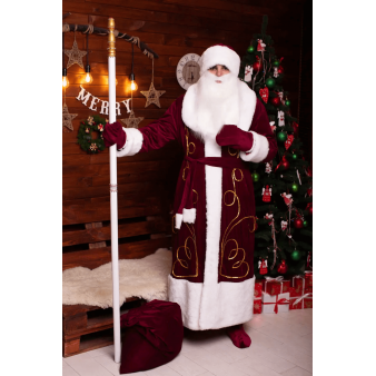 Burgundy New Year's Father Frost costume