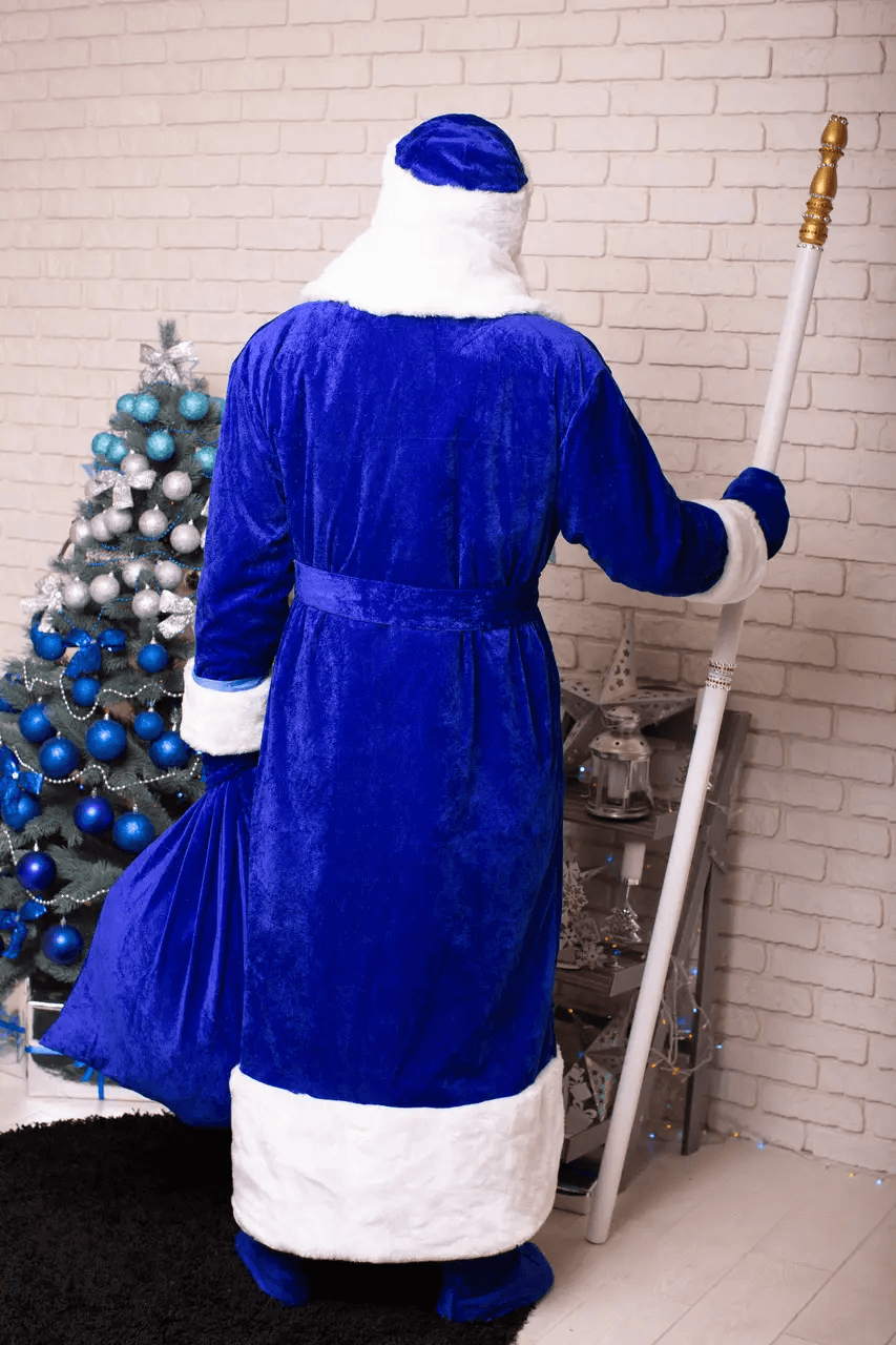 Blue New Year's Father Frost costume sizes 48-56 3